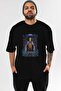 NARUTO (8) Anime Front Printed Black Oversize t-shirt Men Women