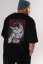 BAKI HANMA Anime Back Printed Black Oversize T-shirt Men Women - 5