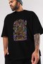 ONE PIECE (8) Anime Patterned Black Oversize T-Shirt - Men and Women - 3
