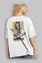 Che Guevara Back Printed White Oversize T-shirt Unisex Men's Women's Crew Neck - 3