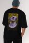 Visualization Printed Back Black Oversized T-Shirt for Men and Women, Crew Neck