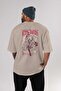 MONKEY D. LUFF-ONE PIECE 1 Anime Back Printed Beige Oversize t-shirt 100% cotton Men Women - 4