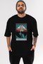 Einstein Printed Nacho Libre Black Oversize T-shirt - Unisex Men's Women's Crew Neck - 3