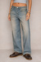 Smoky Blue Vintage Vintage Detailed Baggy Boyfriend Shalwar Jeans - 4