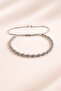 Spiral Macrame Bracelet Silver Adjustable Unisex Braided Rope Bracelet
