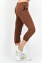 Women Regular Fit Drawstring Textured Jogger Pants, Brown - 2