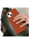 Apple iPhone 15 Compatible Case with Velvet Inside and Erasable Launch Case Brown - 2