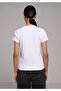 Slim Fit Round Neck Cotton Solid Women's White Short Sleeve T-Shirt - 2