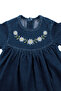 Girl's Laci Daisy Embroidered Buckled Denim Dress - 4
