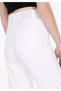 Regular Fit High Waist Wide Leg Women's White Jean Trousers - 6