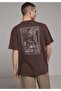 Comfort Fit Round Neck Plain Men's Brown Short Sleeve T-Shirt - 2