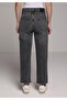 Straight Fit Women's Black Denim Jean Pants - 2