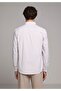 Regular Fit Shirt Neck Striped Men's Beige Long Sleeve Shirt - 2
