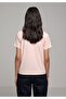 Regular Fit Round Neck Plain Women's Pink Short Sleeve T-Shirt - 2