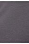 Slim Fit Round Neck Plain Women's Gray Short Sleeve T-Shirt - 5