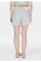 Mom Fit High Waist Striped Women's Denim Jean Shorts - 2