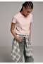 Slim Fit Round Neck Solid Women's Pink Short Sleeve T-Shirt