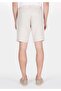 Regular Fit Mid Waist Straight Linen Men's Stone Shorts - 2