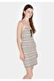 Slim Fit Straight Women's Ecru Strap Dress - 3