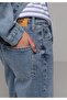 Straight Fit Women's Light Indigo Denim Jean Trousers - 6