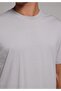 Comfort Fit Round Neck Plain Men's Gray Short Sleeve T-Shirt - 4