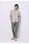 Comfort Fit Mid Waist Long Leg Men's Green Trousers - 3