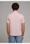 Regular Fit Polo Neck Plain Men's Pink Short Sleeve T-Shirt - 2