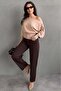 Mink Ribbed Asymmetrical Cut Women's Sweater Mg2744 - 5