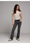 Slim Fit Round Neck Plain Women's Stone Short Sleeve T-Shirt - 3