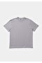 Comfort Fit Round Neck Plain Men's Gray Short Sleeve T-Shirt - 5
