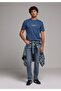 Regular Fit Round Neck Solid Men's Blue Short Sleeve T-Shirt - 3