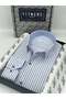 Classic Long Sleeve Thick Striped Gift Boxed Men's Shirt Fs-001260 - White Light Blue