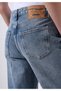 Regular Fit High Waist Wide Leg Women's Cotton Light Indigo Denim Jean Trousers - 6