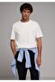 Comfort Fit Round Neck Plain Men's White Short Sleeve T-Shirt