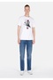 Regular Fit Round Neck Men's White Short Sleeve T-Shirt - 3