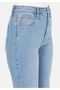 Regular Fit Mid Waist Bootcut Women's Indigo Denim Jean Trousers - 5