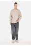 Regular Cut Crew Neck Beige Men's Long Sleeve T-Shirt Cl1071043 - 3