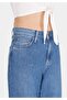 Regular Fit Women's Cotton Zipper Mid Indigo Denim Jean Pants - 5