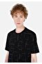 Regular Fit Round Neck Men's Black Short Sleeve T-Shirt - 4