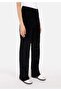 Regular Fit High Waist Wide Leg Women's Black Trousers - 4