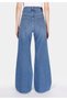 Regular Fit High Waist Wide Leg Women's Denim Jean Trousers - 2