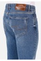 Slim Fit Low Waist Narrow Leg Men's Indigo Jean Pants - 6