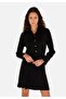 Women's Black Dress with Regular Fit