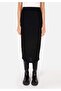 Slim Fit Pocketless Women's Black Skirt - 4