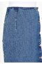 Slim Fit Pack of Cotton Women's Blue Skirts - 5