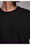 Comfort Fit Round Neck Plain Men's Black Short Sleeve T-Shirt - 4