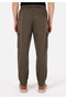 Slim Fit Mid Waist Elastic Leg Men's Green Trousers - 2