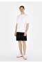 Comfort Fit Round Neck Plain Men's Pocketless White Short Sleeve T-Shirt - 3