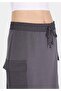 Slim Fit Straight Lace-Up Women's Anthracite Skirt - 5