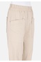 Regular Fit Low Waist Straight Leg Women's Beige Trousers - 5